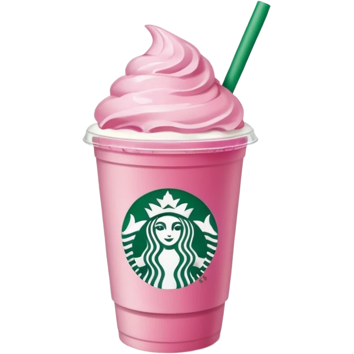 Quiero q sea un vaso de Starbucks rosa con un sorbete emoji