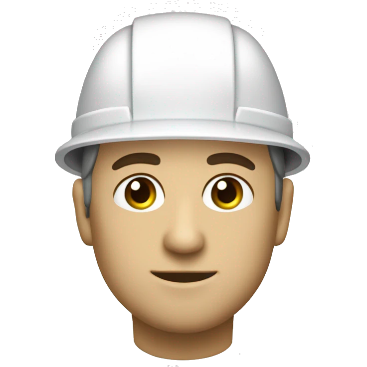 arquitecto  blanco ojos verdes casco blanco emoji