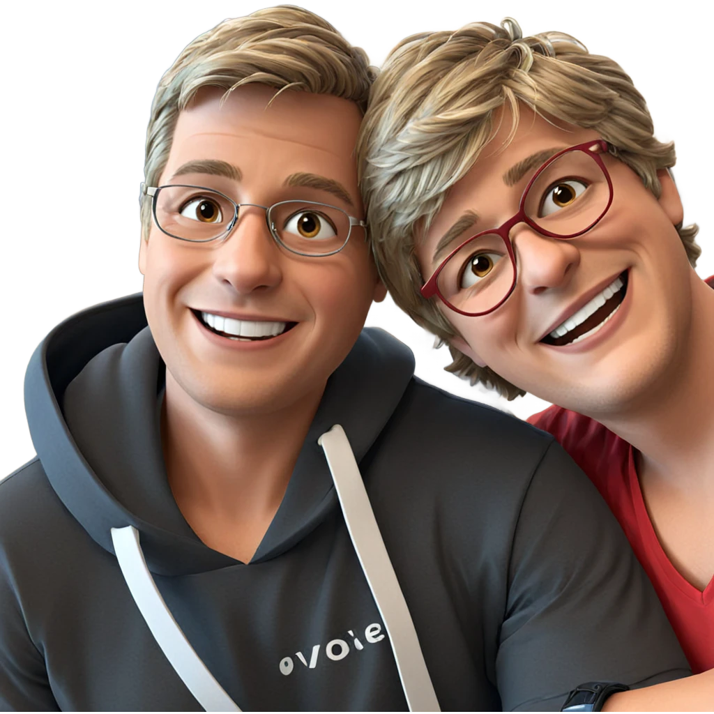 two boys smiling together emoji