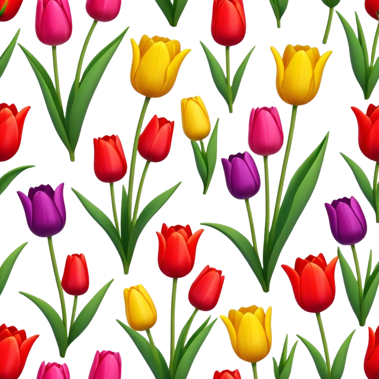 Different colored tulips emoji
