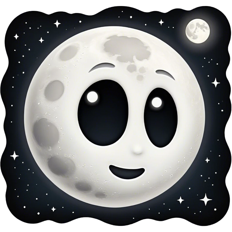 moon dancing with black hole emoji