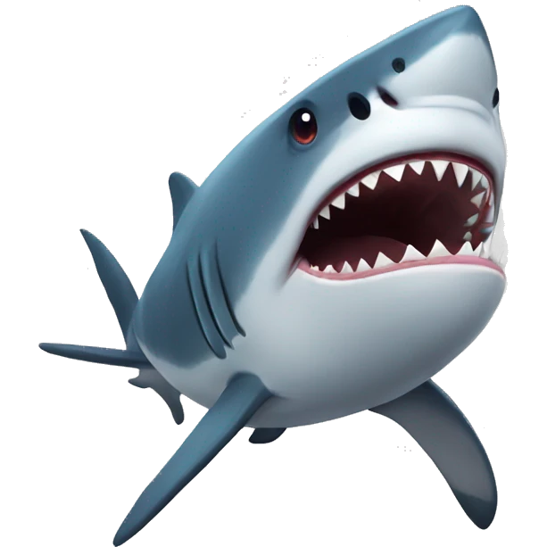 Shark with lipstuck emoji