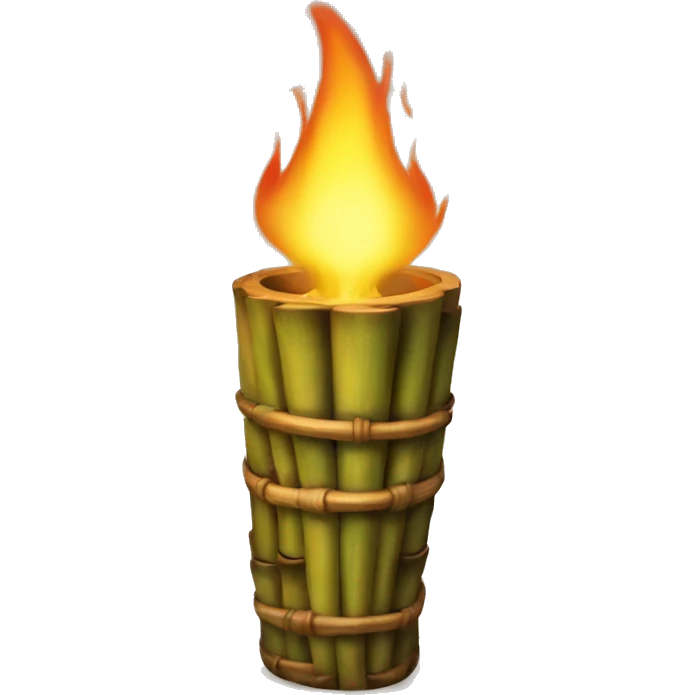 A bamboo tiki torch emoji