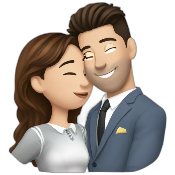 cristiano and messi kissing emoji