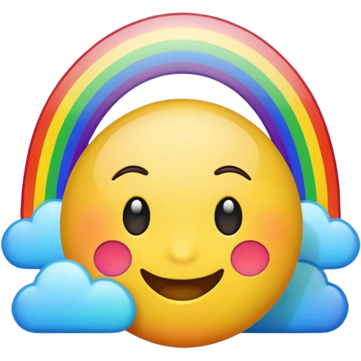 emoji with rainbow  emoji