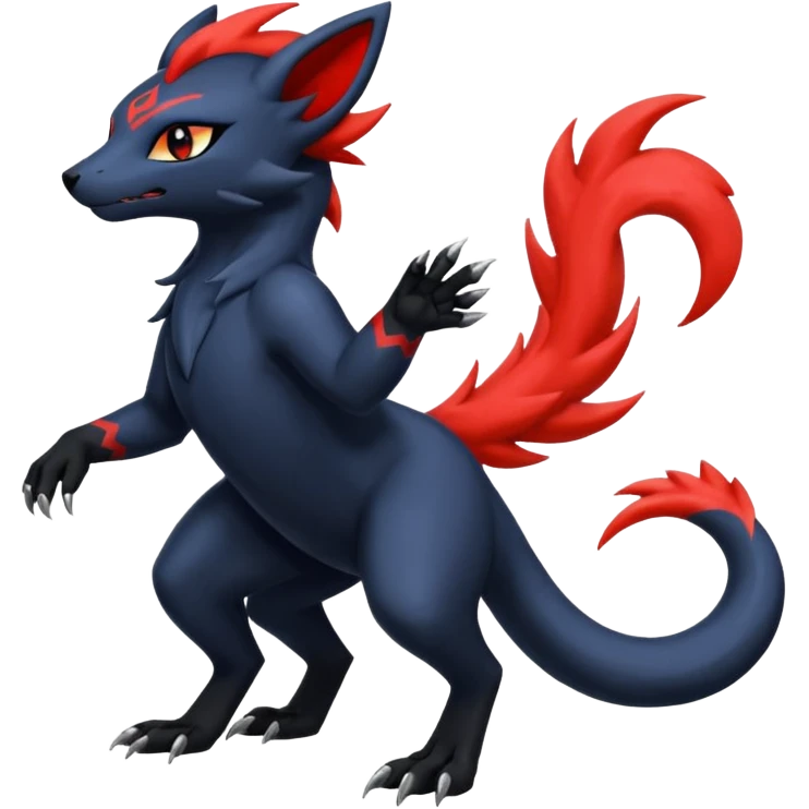 Zorua-Absol-Salandit-fusion (full body) emoji