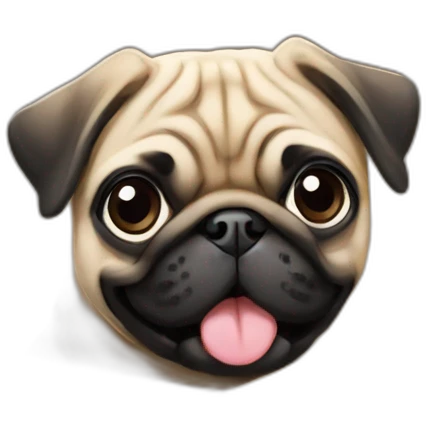 pug from gift box emoji