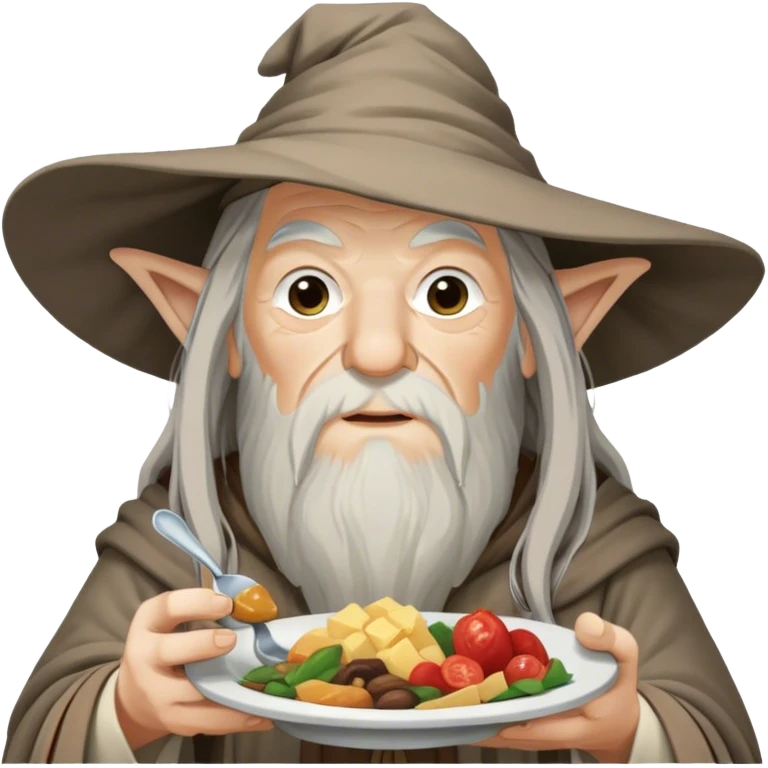 Gandalf eating hutspot emoji