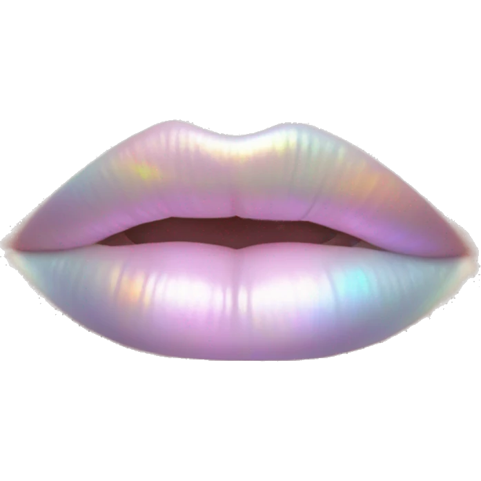 Pale pastel holographic lipstick  emoji