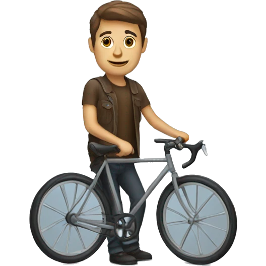 man holding a bike  emoji