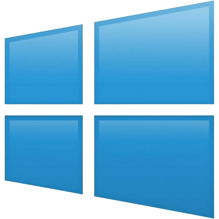 Windows logo as an emoji with a no background emoji