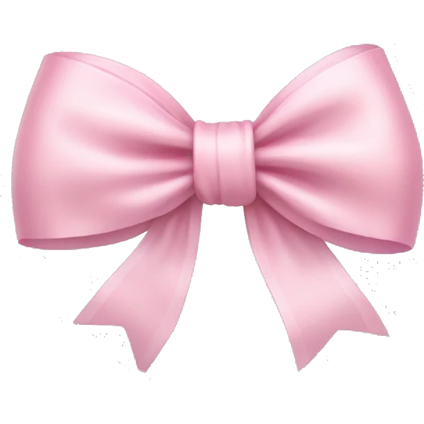 light pink realistic bow emoji