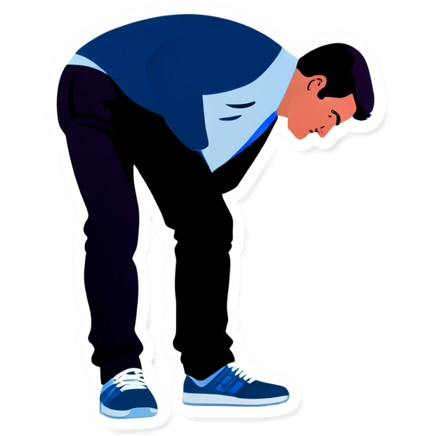 Person bent over emoji