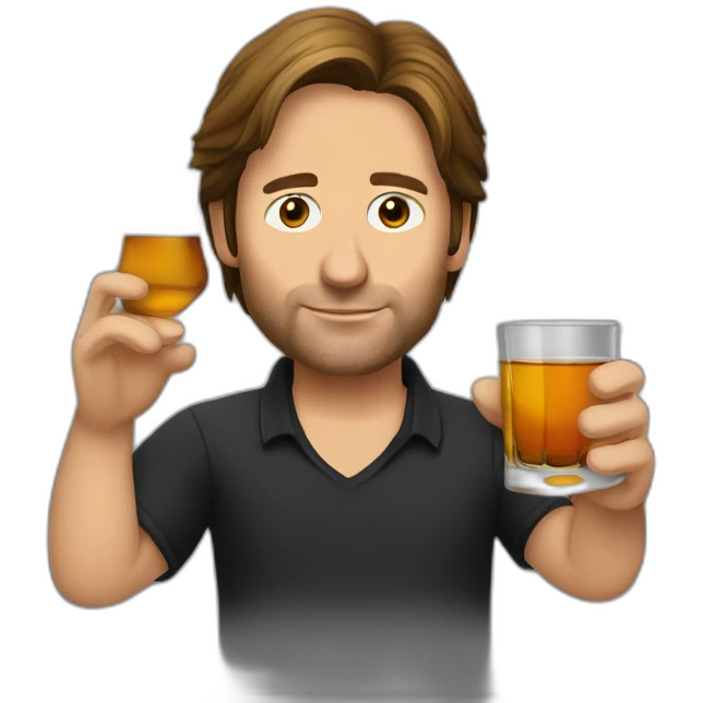 hank moody holds a glass of whisky emoji