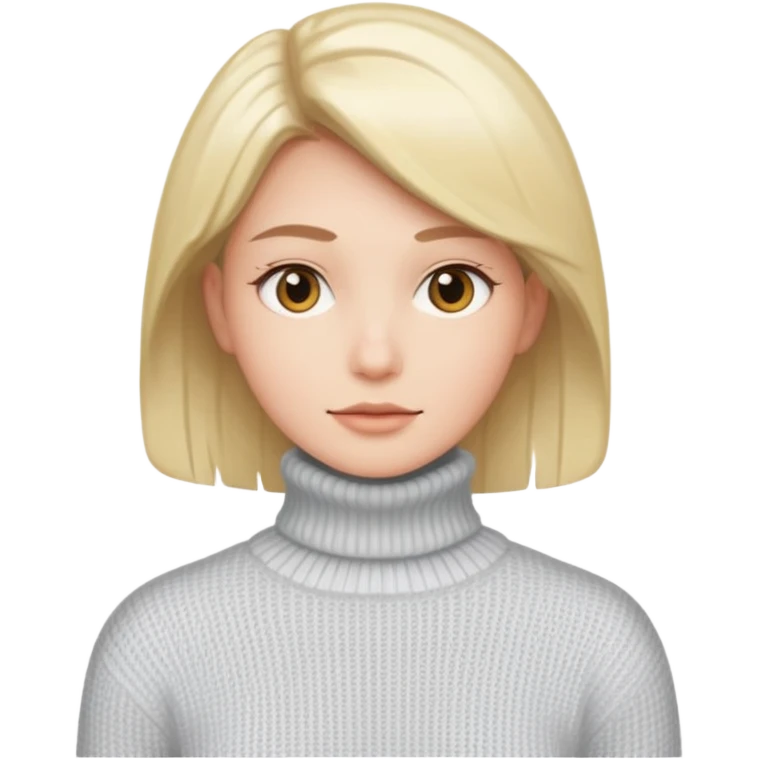 white light turtleneck sweater on big tits emoji