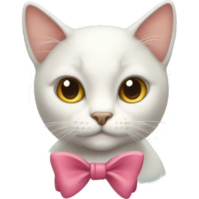 Cat with bow  emoji