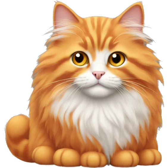 Orange fluffy cat emoji