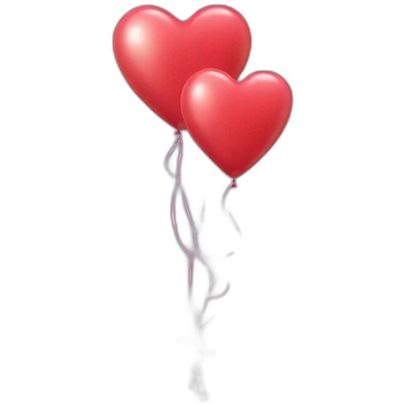 Ballons en forme de cœur  emoji