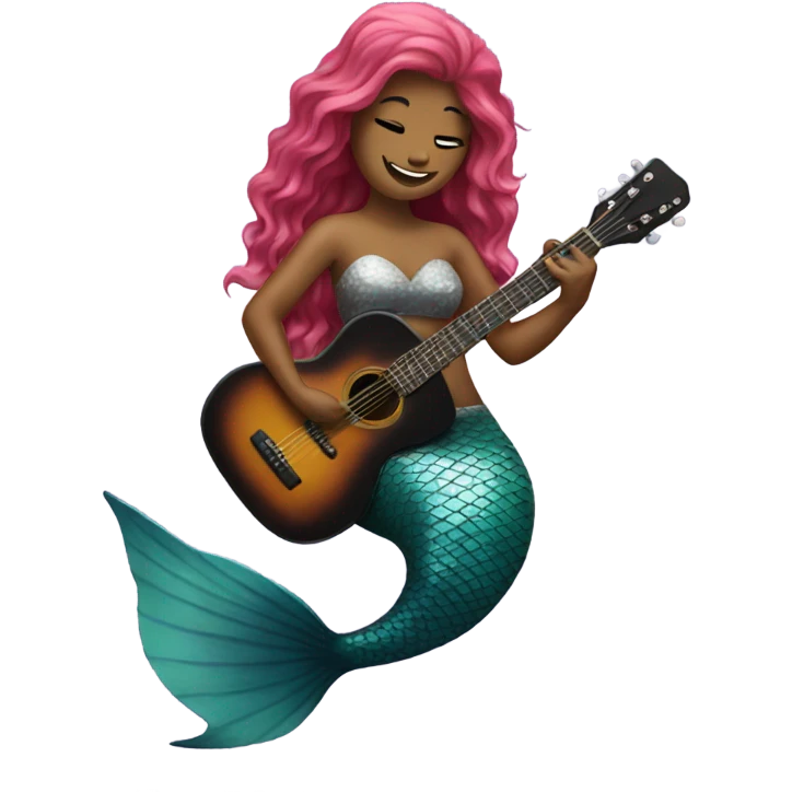 mermaid playing guitar  emoji