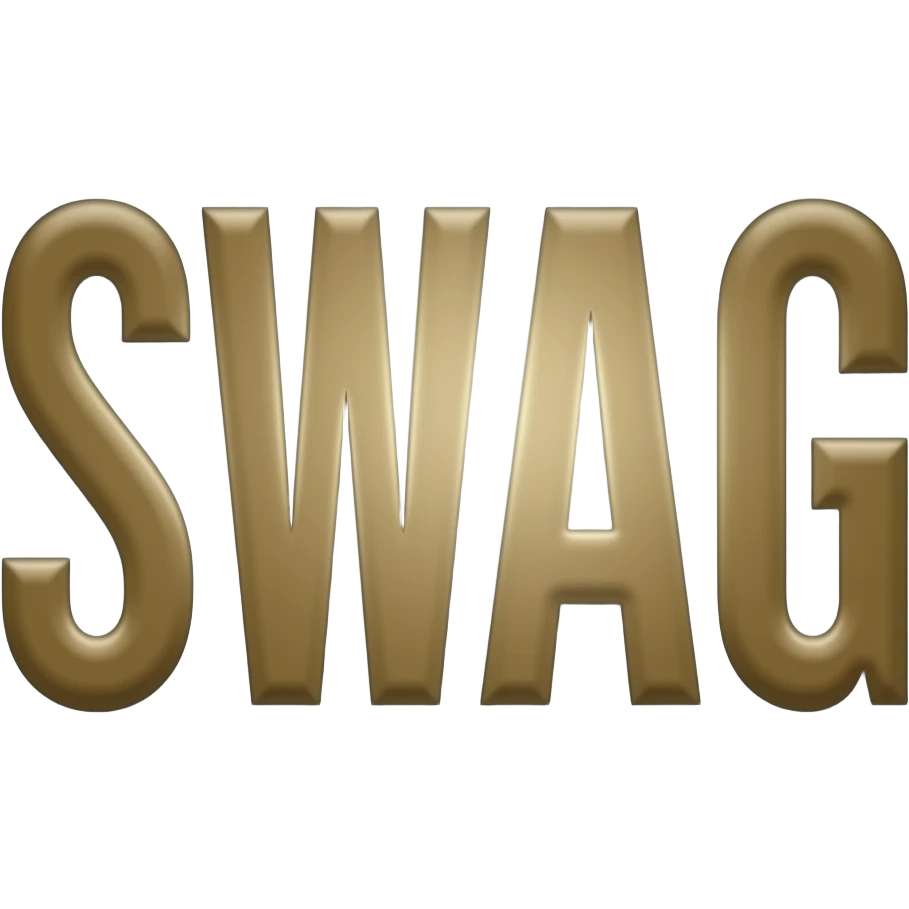 “SWAG” written in capitals emoji
