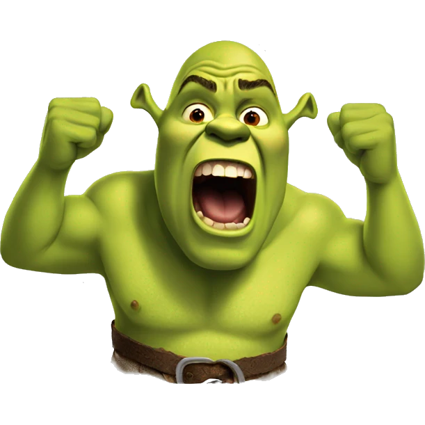 Screaming shrek emoji