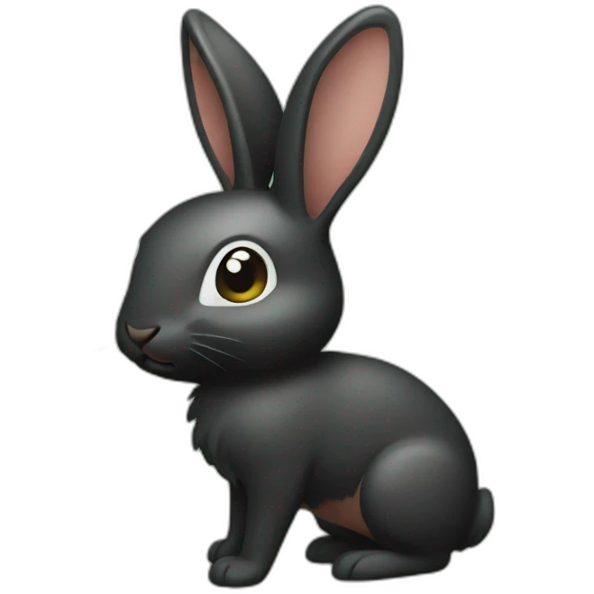 Lapine noir hawaïenne emoji