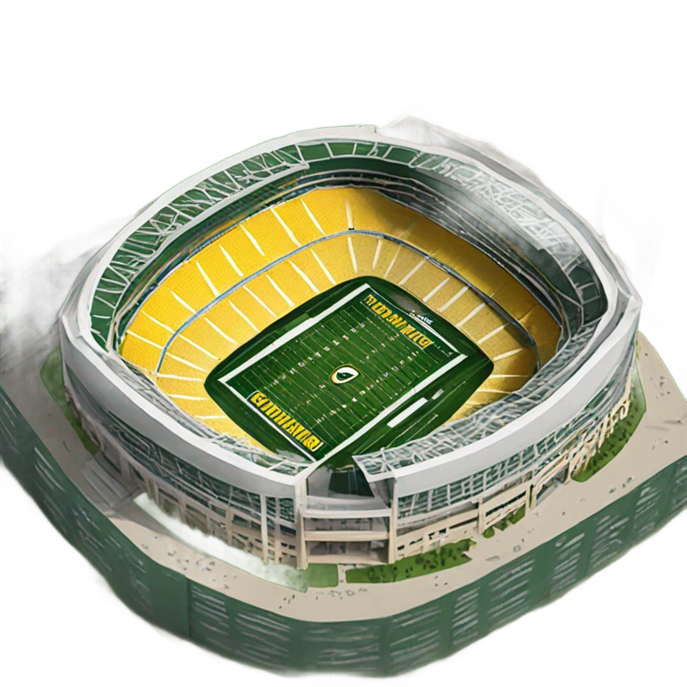 Packers stadium cartoon style  emoji
