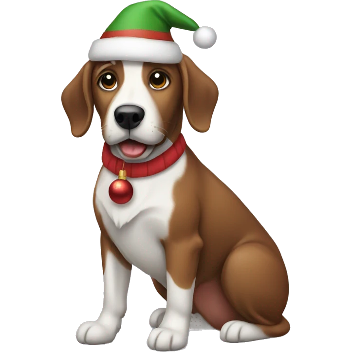 Christmas dog emoji