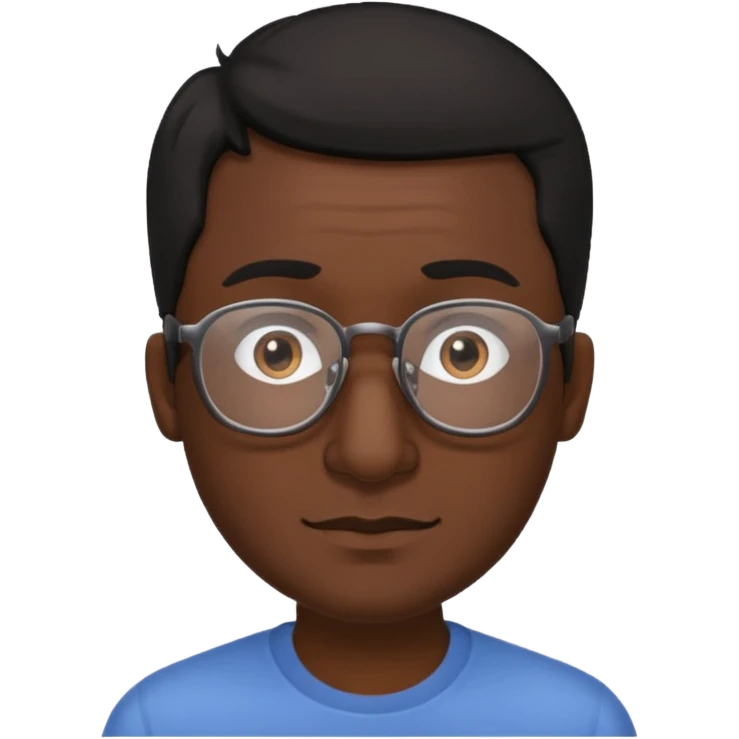 Emoli hombre con lentes poco cabello y nariz grande emoji