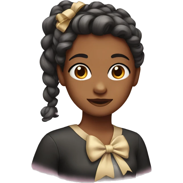 Girl with bow in hair emoji