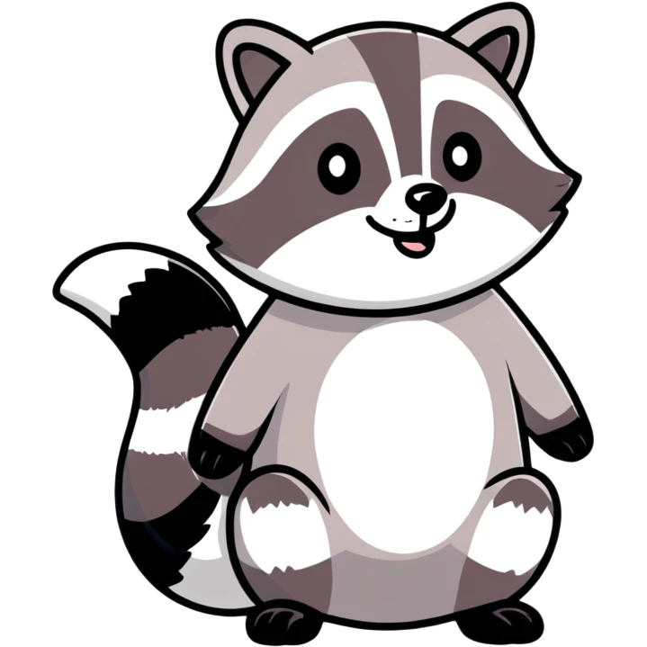 Raccoon hungry emoji