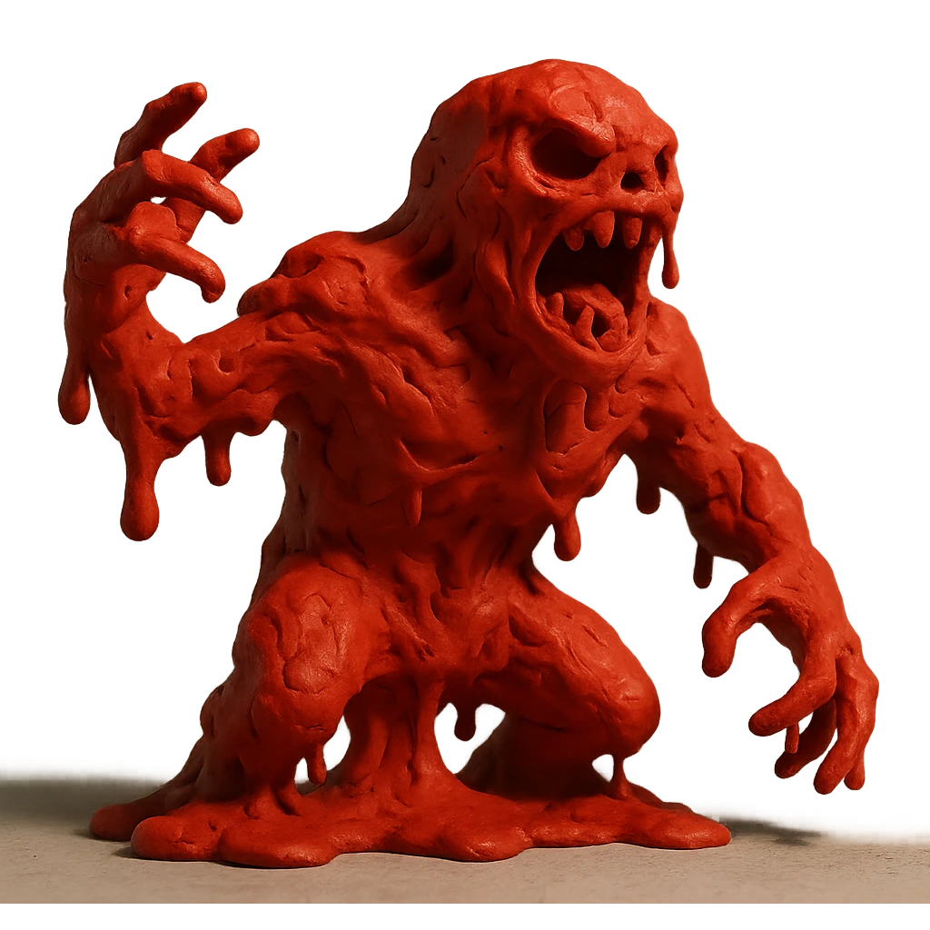 shapeshifting bloody monster made of blood emoji