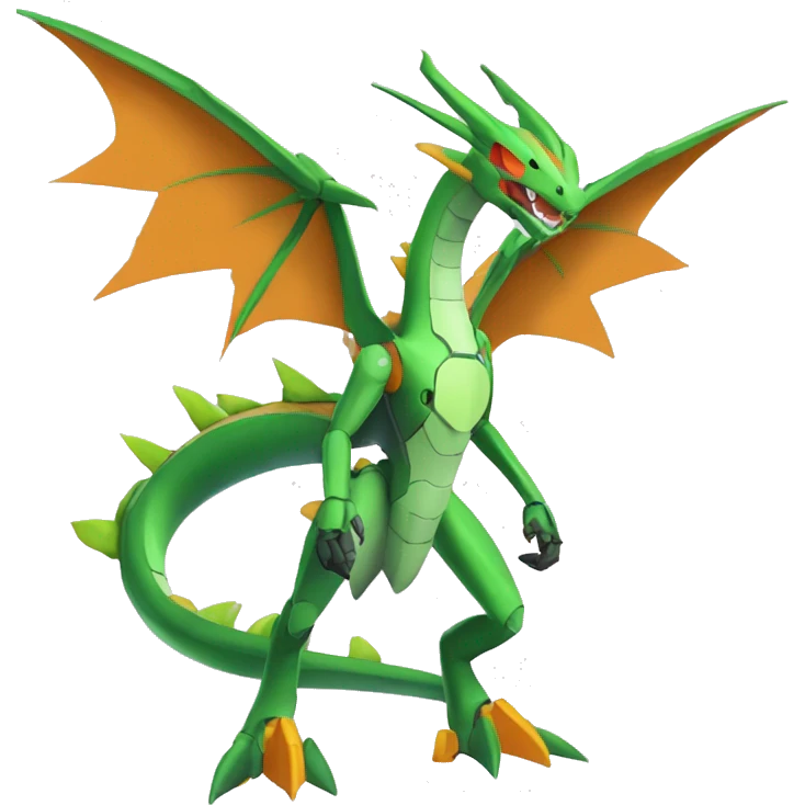 Mechanical Flygon-dragon-Charizard-raptor-Medabot-Mecha full body emoji