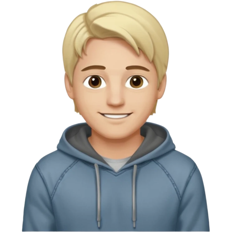 Kjekk mann (lys i huden) som har pynta seg. Har på seg Jeans og grå hette genser og håret skal være  midtskill og fargen på håret er blondt. Litt øyevipper men ikke mye og litt mørke brun. Skal se HOT Å SEXY UT smile mer!!! Ca 20 år gammel  emoji