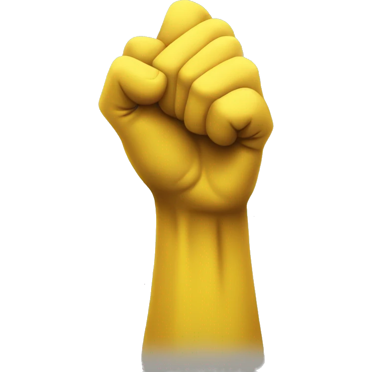 simple yellow raised fist emoji
