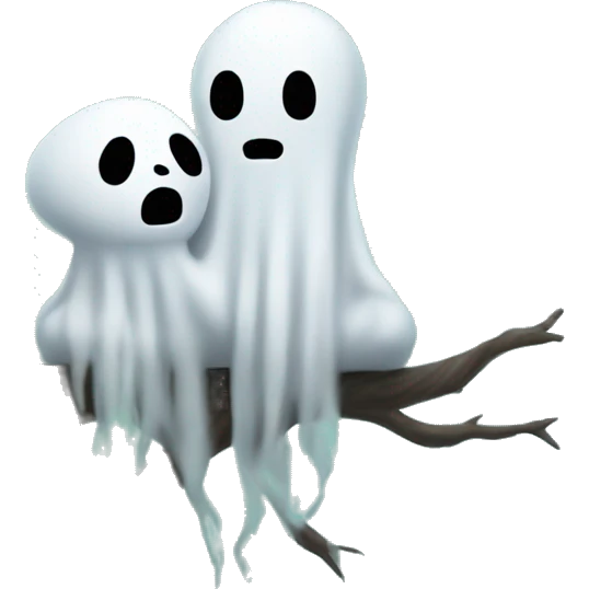 me and my ghost sitting in a tree emoji