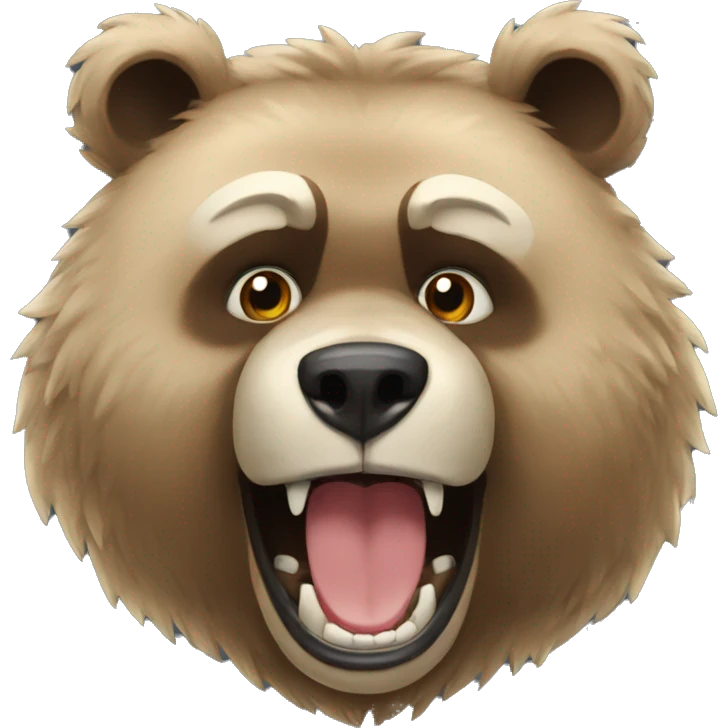 Russian Bear that shouts «Goooooaaal» emoji