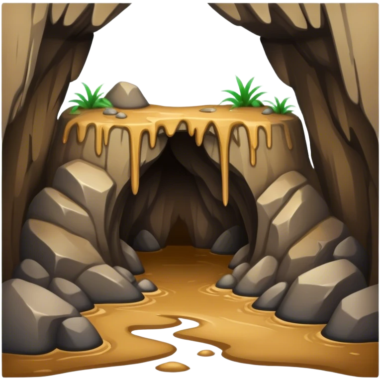 muddy cave entrance emoji
