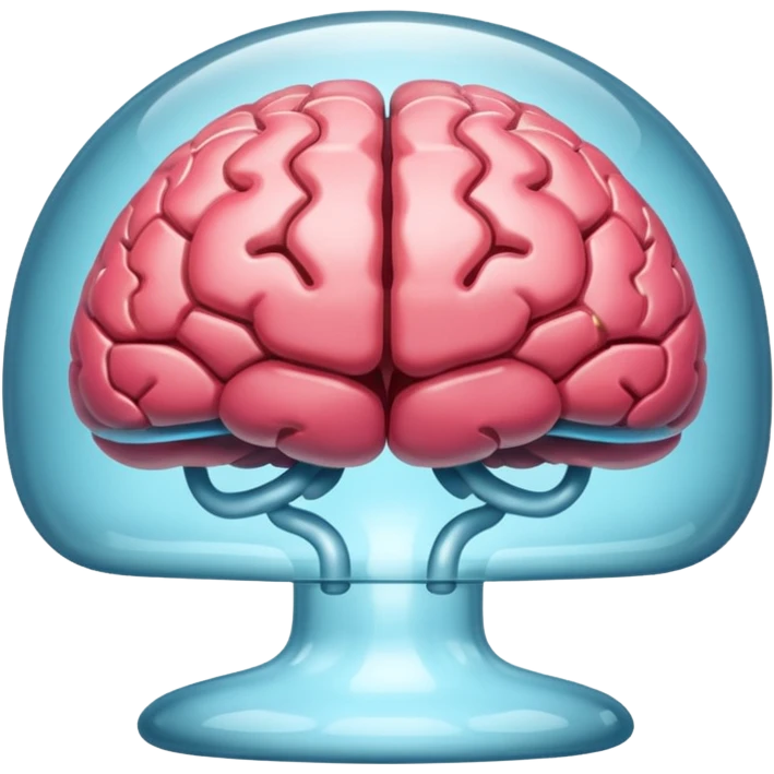 Little glass brain front view  emoji