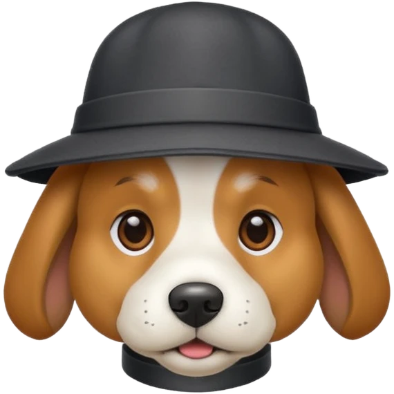 Dog wearing hat emoji