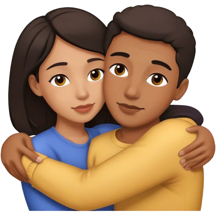 Two people cuddling emoji
