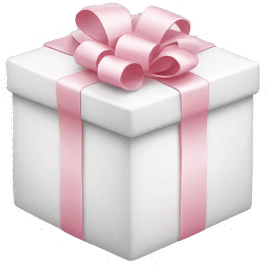 Light pink and white present emoji