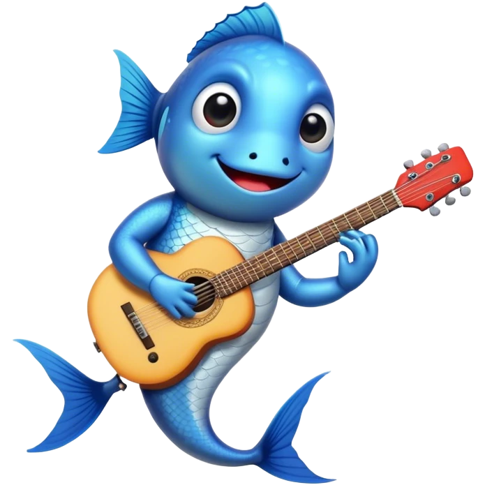 Fish playing guitar  emoji
