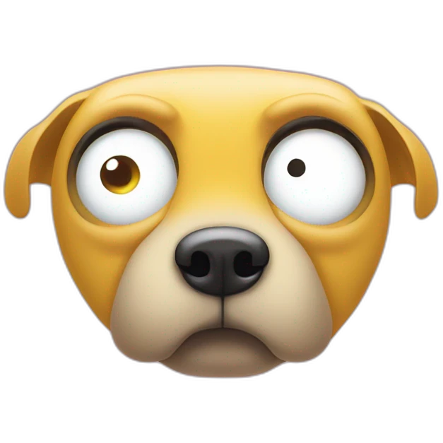 jake the dog from adventure time with his big and cute eyes emoji
