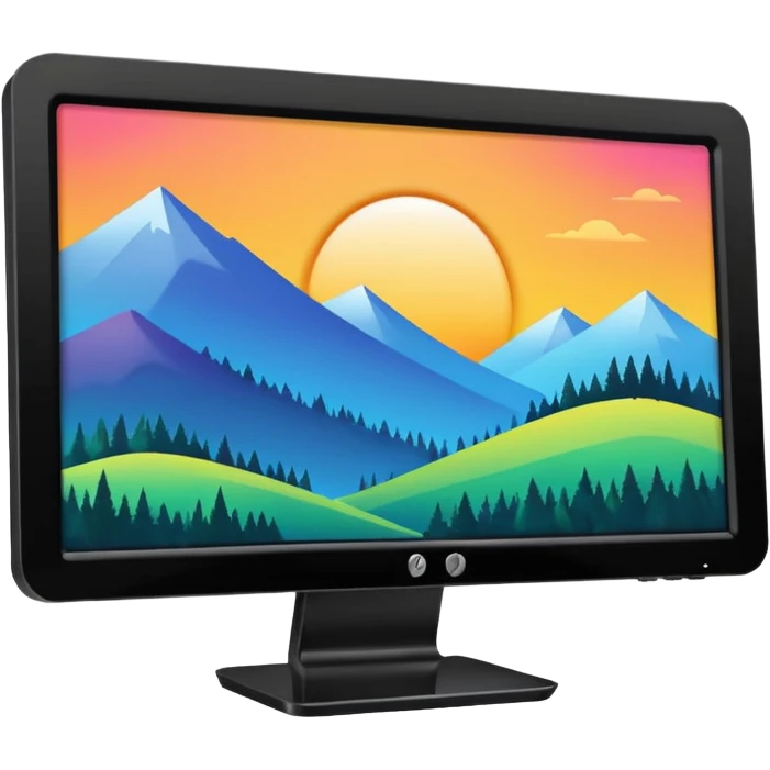 desktop monitor with thick bezel frame emoji
