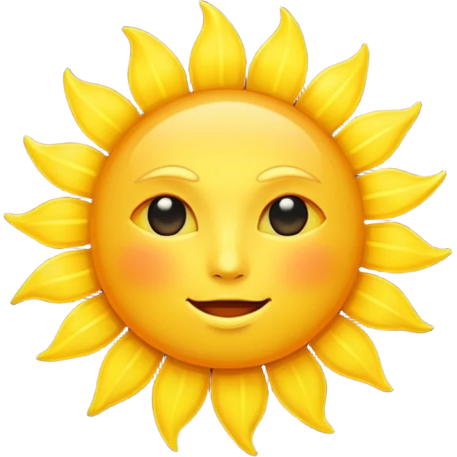 glowing sun, aesthetic, no face emoji