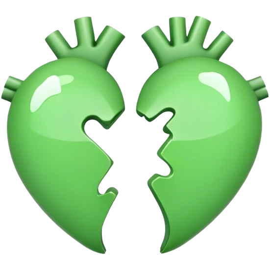 Light green heart break emoji