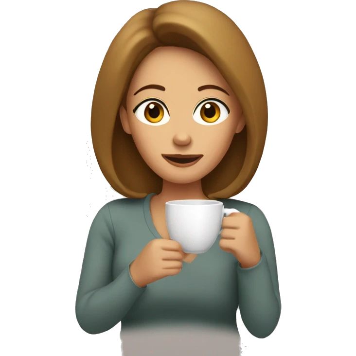Mom drinking coffee emoji