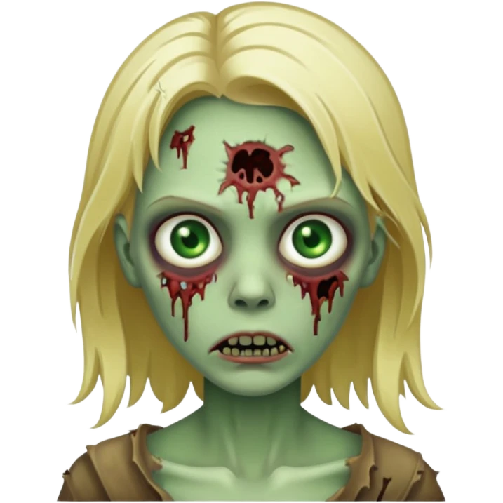 Blonde zombie profile picture emoji