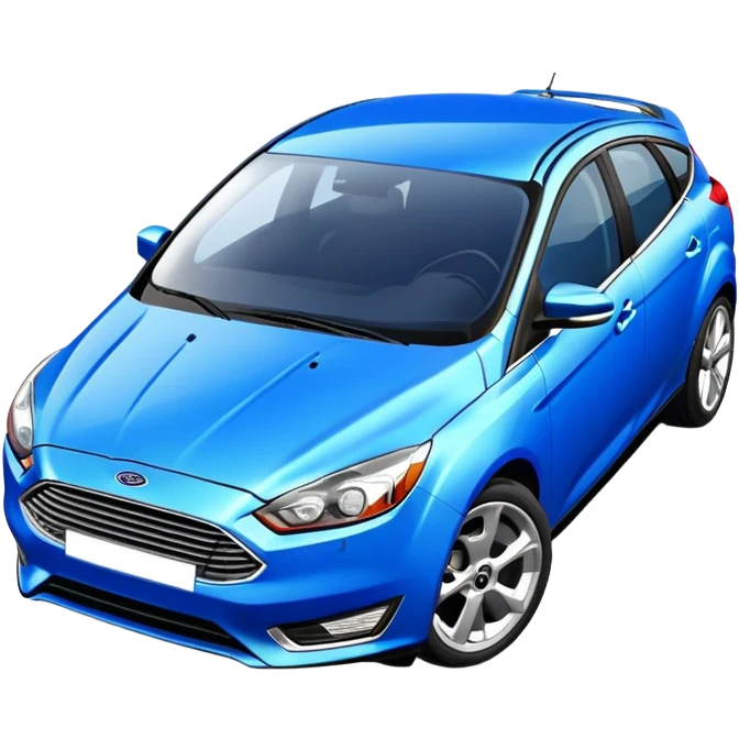 Ford Focus car blue  emoji
